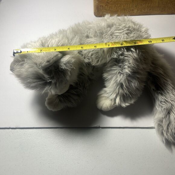 Ty Classic Lyric Cat Plush Gray White Long Hair Kitten 14” 2005 Soft Cuddly Toy - Picture 14 of 15